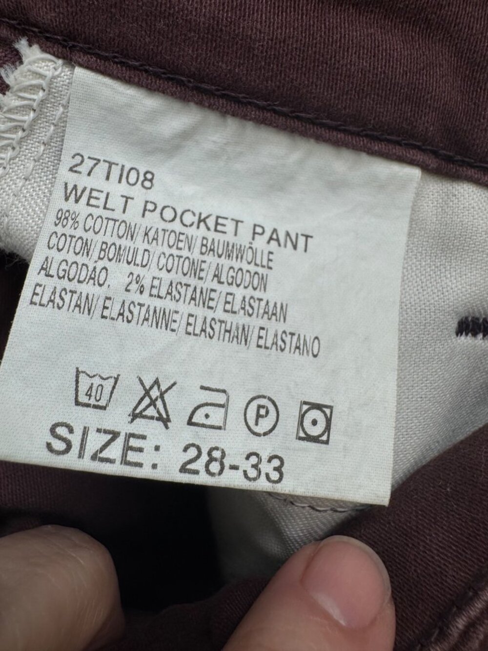 Lee Jeans Womens Welt Pocket Bareback Pants Brown Stretch Straight Leg Sz 28-33 - Picture 5 of 13
